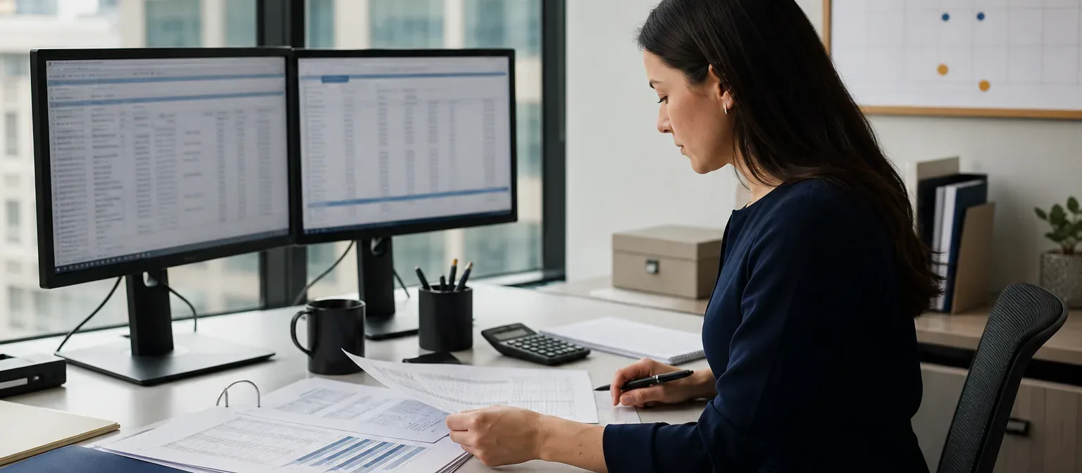 A lease administrator reconciling property records across documents and digital systems